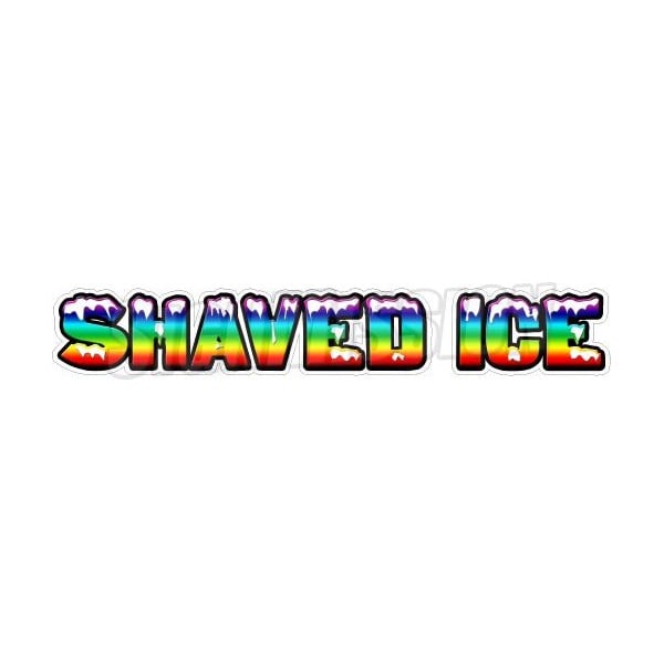 SHAVED ICE Concession Decal sign cart trailer stand sticker equipment, D-DC-24-Shaved Ice